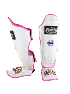SKS Shin guards Two-Tone (White/Pink) PROTECTIVE GEAR INTRO PAGE