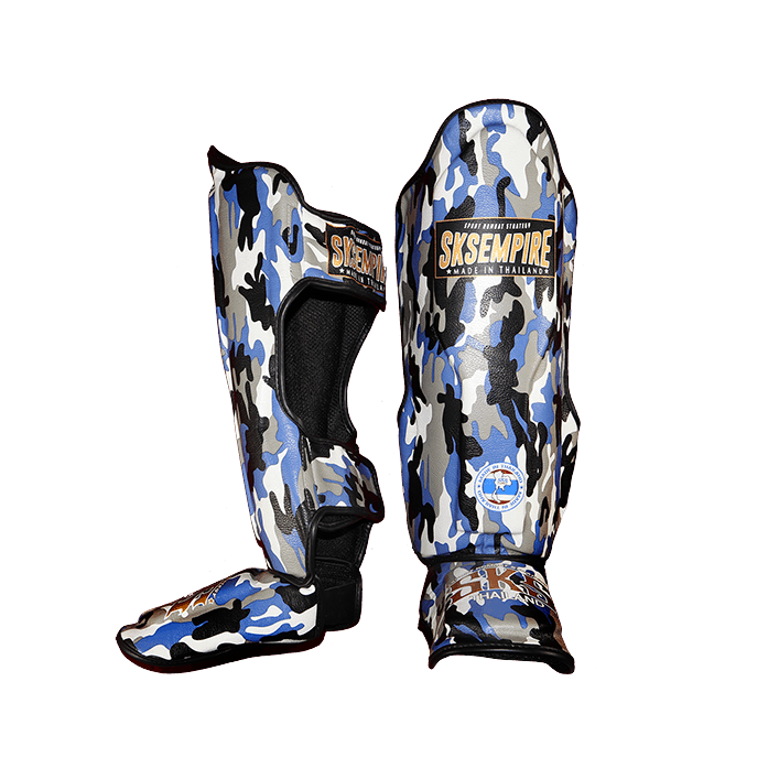 Shin Guards | Protective Gear Boxing training SKS Shin guards Special "Camo" (Blue)