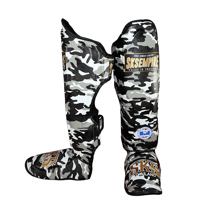 Shin Guards | Protective Gear Boxing training SKS Shin guards Special "Camo" (Gray)