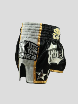 SKS Muaythai Fighting (Black/Silver white) Shorts