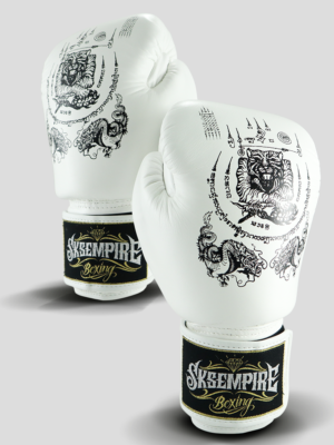 SKS Velcro Boxing Gloves Special "Sakyant" (White) Glove Intro Page