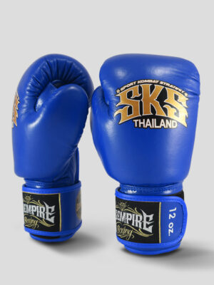 SKS Velcro Boxing Gloves (Blue)