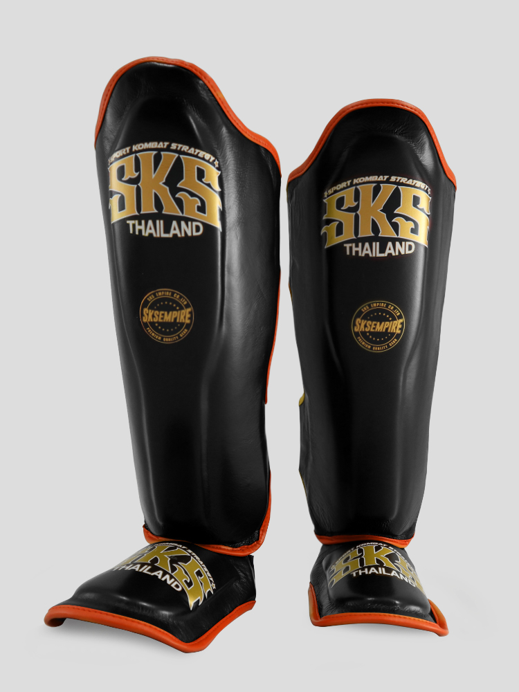SKS Shin guards Two-Tone (Black/Orange) SKS Shin guards Two-Tone (Black/Orange)