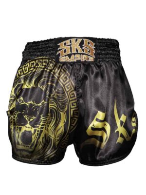 SKS Lion Muaythai Short (Black/Gold)