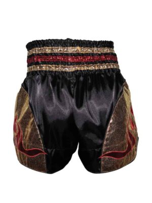 SKS Fire Muaythai Short (Black/Gold/Red)