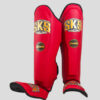 SKS Shin guards (Red) Synthetic Leather