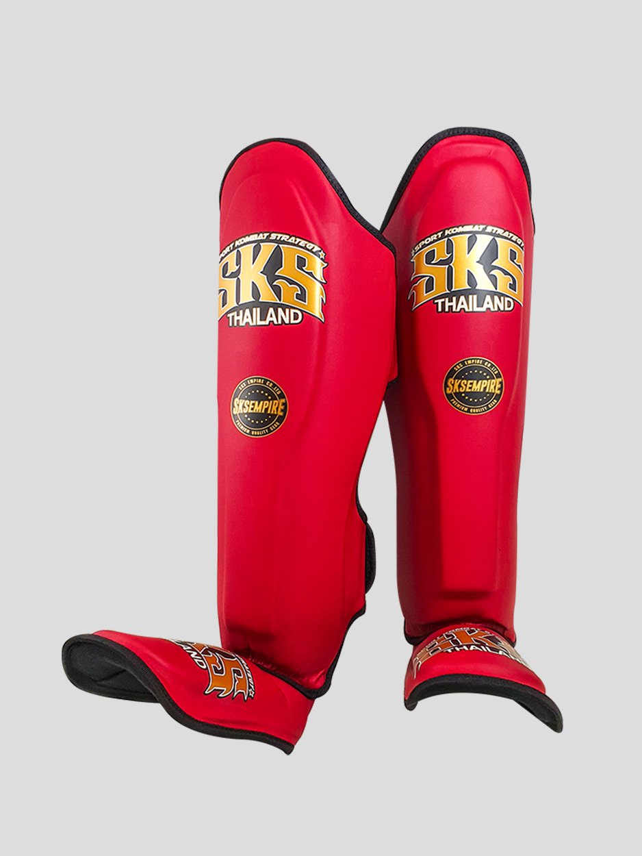 SKS Shin guards (Red) Synthetic Leather SKS Shin guards (Red) Synthetic Leather