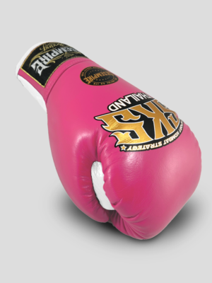 SKS Lace Boxing Gloves Two-Tone (Pink/White) Glove Intro Page