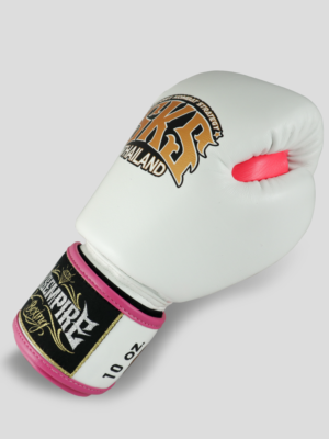 SKS Velcro Boxing Gloves Two-Tone (White/Pink)