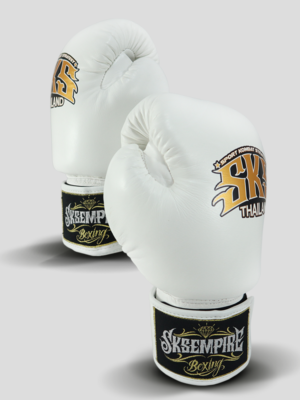 SKS Velcro Boxing Gloves (White) Glove Intro Page