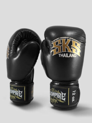 SKS Velcro Boxing Gloves Two-Tone (Black)