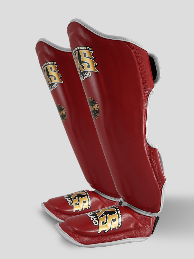 SKS Shin guards Two-Tone (Red/White) SKS Shin guards Two-Tone (Red/White)