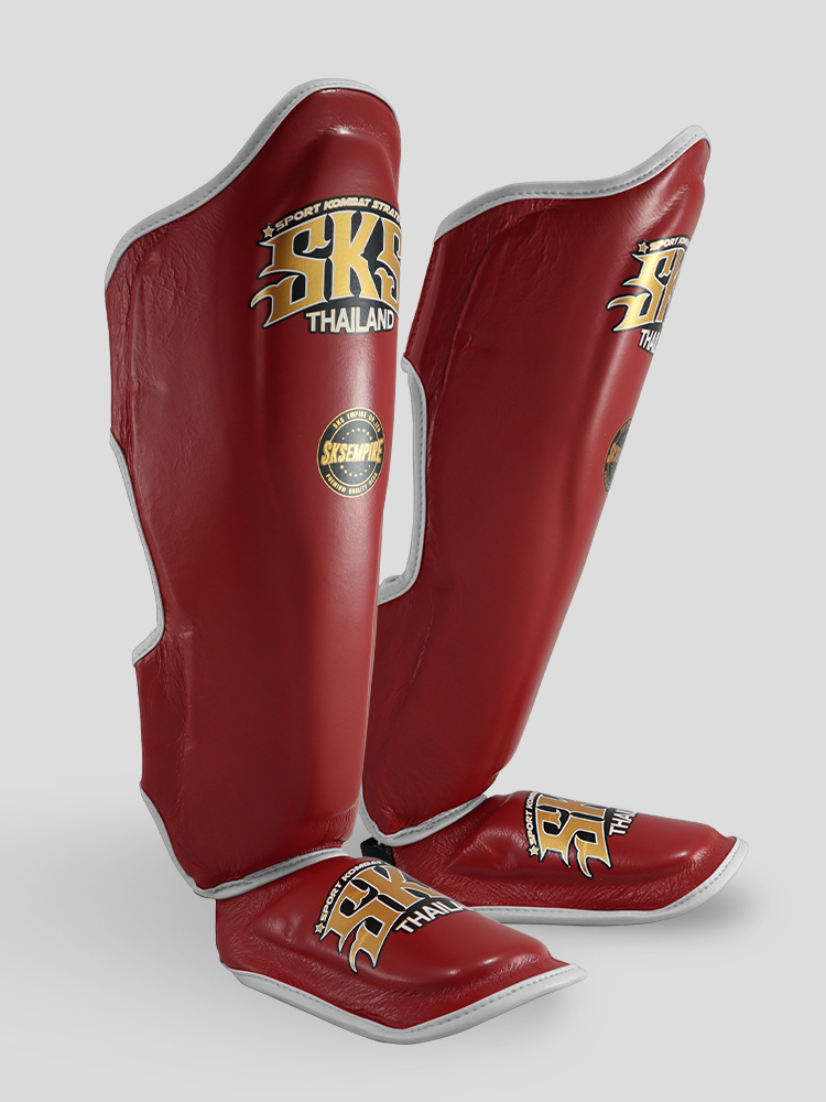 SKS Shin guards Two-Tone (Red/White) SKS Shin guards Two-Tone (Red/White)