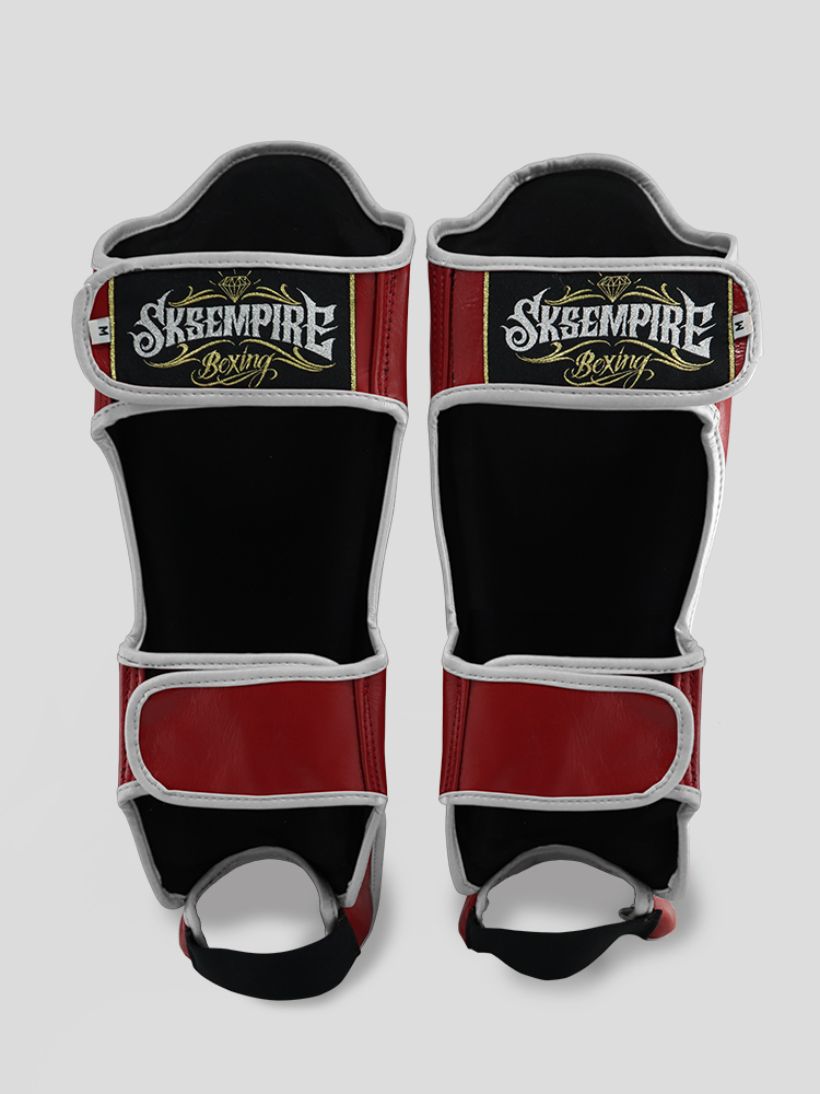 SKS Shin guards Two-Tone (Red/White) SKS Shin guards Two-Tone (Red/White)