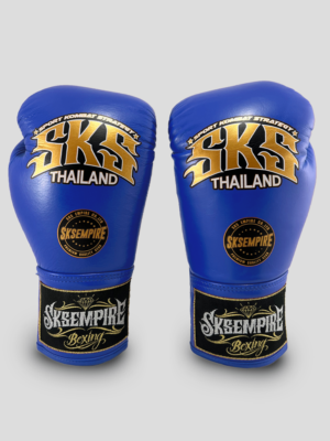SKS Lace Boxing Gloves (Blue)