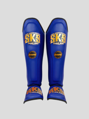 SKS Shin guards Synthetic Leather-(Blue)