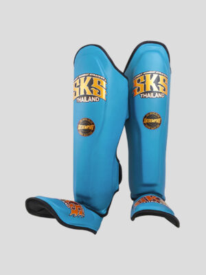 SKS Shin guards (Light blue) Synthetic Leather