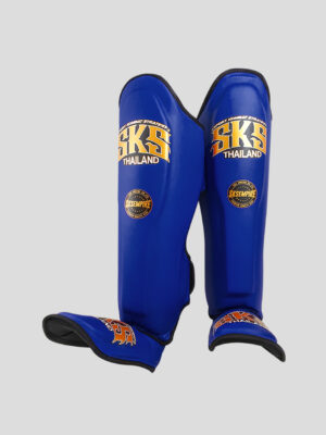 SKS Shin guards Synthetic Leather-(Blue)