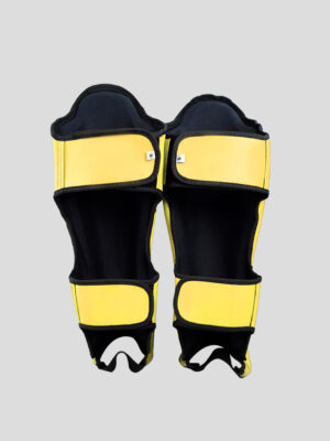 SKS Shin guards (Yellow) Synthetic Leather