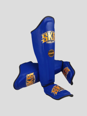 SKS Shin guards Synthetic Leather-(Blue)