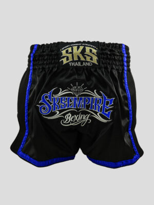 SKS Empire Retro Muaythai Thai Shorts (Thai Graphic Rim)-Blue