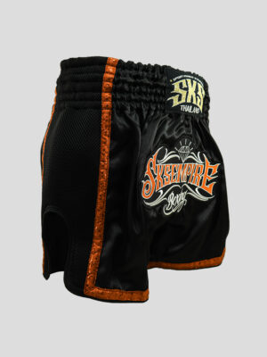 SKS Empire Retro Muaythai Thai Shorts (Thai Graphic Rim)-ORANGE