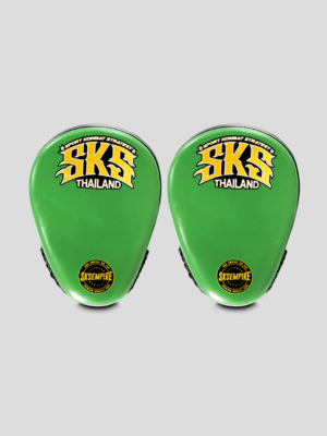 SKS Curved Focus Mitts - (Green-Black)