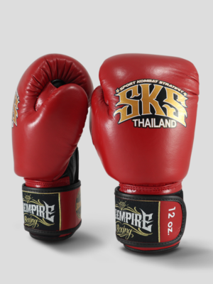SKS Velcro Boxing Gloves Two-Tone (Red/Black)