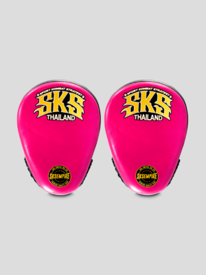 SKS Curved Focus Mitts - (Pink-Black)