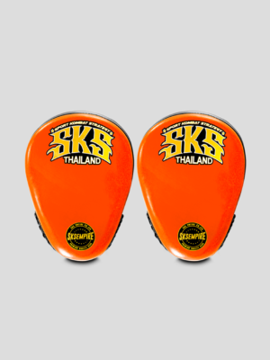 SKS Curved Focus Mitts - (Orange-Black)