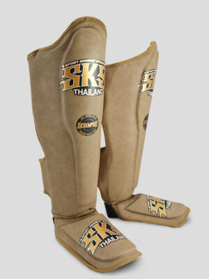 SKS Shin guards (Tobacco Brown) Synthetic Leather