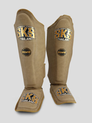SKS Shin guards (Tobacco Brown) Synthetic Leather