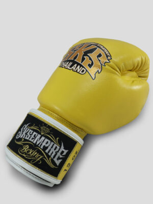 SKS Velcro Boxing Gloves (Light Yellow)