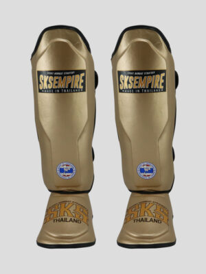 SKS Shin guards (Gold) Synthetic Leather